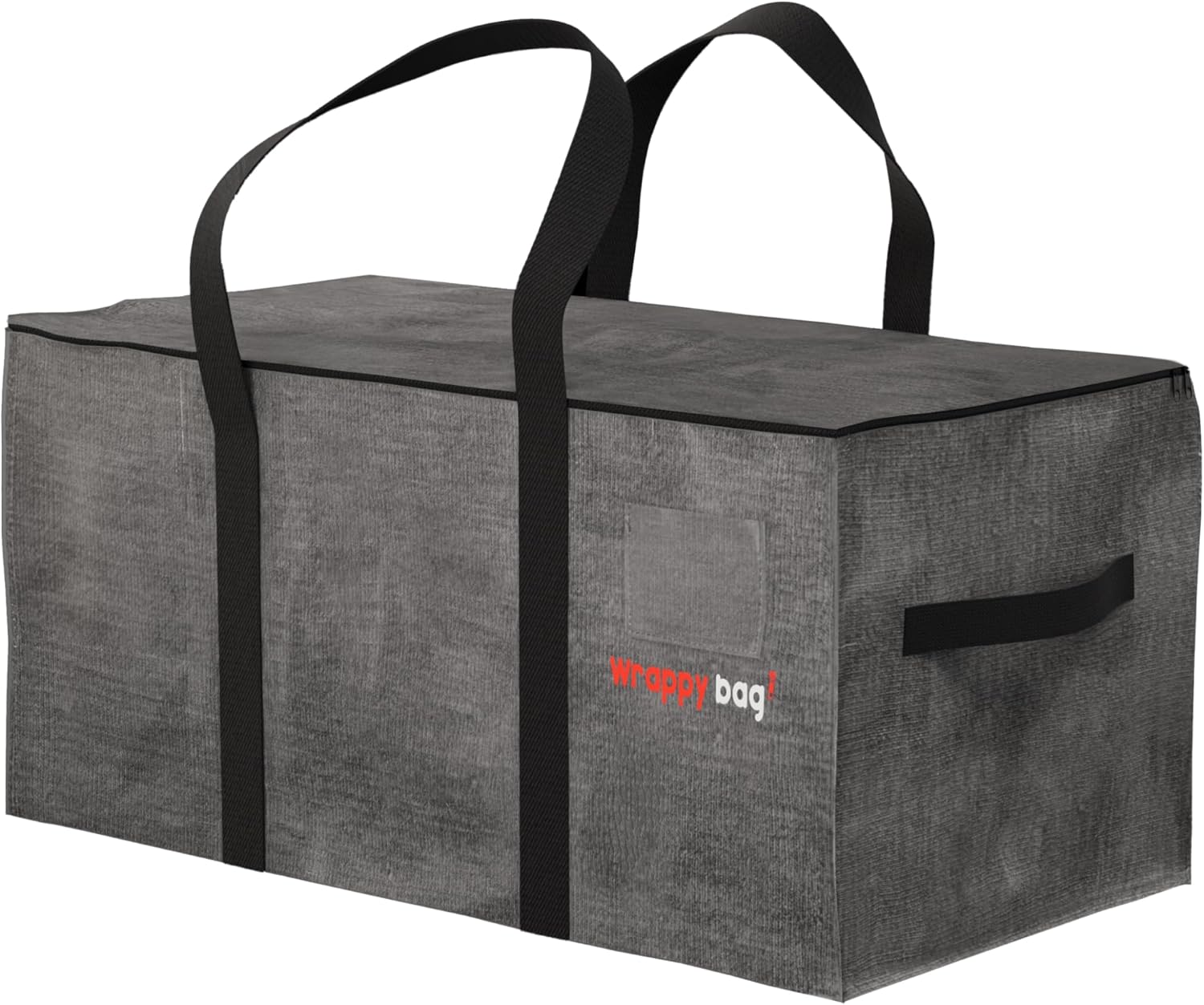WRAPPYBAG Lot de 4 Grands Sacs de Rangement Plastique – Sacs XXL pour Déménagement & Voyage – Solide, Épais & Étanche avec Poignées Renforcées – pour Vêtement & Linge de Lit – 75 x 36 x 38 cm