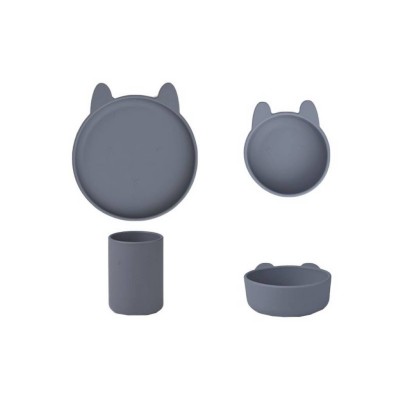 Set Repas 3 Pièces Junior Cyrus - Rabbit Blue Wave