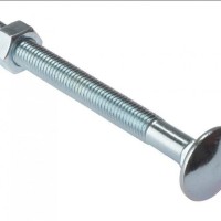 Vis tête ronde collet carré avec écrou M8x130mm