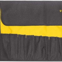 Stanley 1-93-601 Pochette Porte-Outils - 1 Compartiment Zippé Par Fermeture Éclaire, Toile 300 X 300 Deniers En Nylon - 12 Pochettes Compartimentées - Rabat...