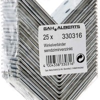 GAH-Alberts 330316 Équerre d'assemblage - acier, galvanisée Sendzimir, 50 x 50 x 40 mm / 25 pcs