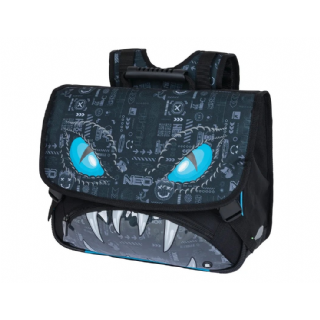 Oberthur - 1 Cartable D38 - Thème Monstre - Dimension 16 x 38 x 34 cm - 2 compartiments 