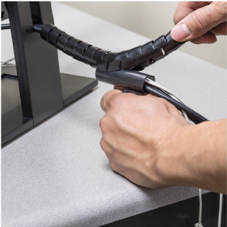 Fellowes Gaine Range câbles Spirale, pour Ranger et regrouper Les cables sur Votre Bureau, 2m