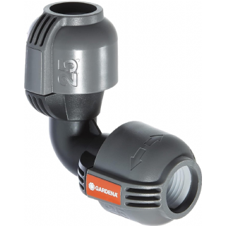 Raccord Coude - GARDENA - 2773-20 - Diamètre 25mm - Arrosage de jardin - Système Quick & Easy