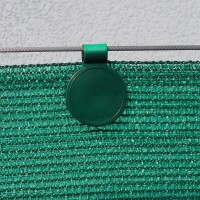  20 clips de fixation traités anti-UV pour brise vue de 90 à 350g/m2 (Vert)