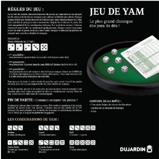 Jeu de YAM 421 et son plateau
