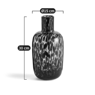 Vase tacheté en verre H30 cm, Fauvita