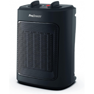 ro Breeze Mini Radiateur Céramique 2000 W - 3 Niveaux de Puissance - Chauffage d'appoint Compact pour bureau, chambre, salon - Noir