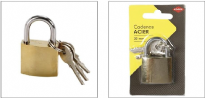 COGEX Cadenas en acier 30mm + 2 clés