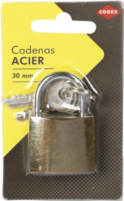 COGEX Cadenas en acier 30mm + 2 clés