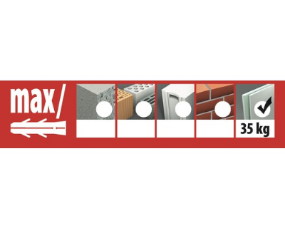 Chevilles pour corps creux en métal (chevilles et vis) MHD-S + Acrobat M6/65, 25 unités