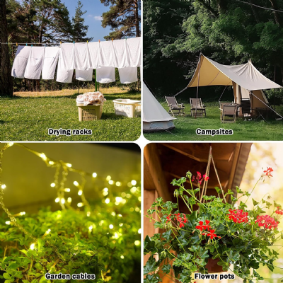 Fil Fiendbinhing pour extérieur, cordes pour étirage des cuves, 4 mm Extra résistant à la rouille et à la corrosion, adaptées à une utilisation extérieure