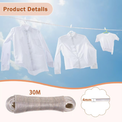 Fil Fiendbinhing pour extérieur, cordes pour étirage des cuves, 4 mm Extra résistant à la rouille et à la corrosion, adaptées à une utilisation extérieure