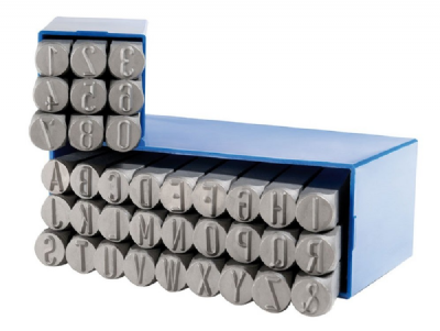  GRAVUREM-SR Jeu chiffres et Jeu lettres à frapper 0-9 + A-Z,& / 6mm