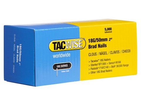 Tacwise Boîte de 5000 clous 18G/50 mm 401