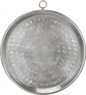 Tarte de Cuisson Conique en Cuivre Étamé avec Rebord, Hauteur 2 cm, Diamètre 32 cm 