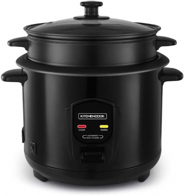 Cuiseur à Riz 1.8l Avec Cuve Métal Et Panier Vapeur Japan X Kitchencook Noir 