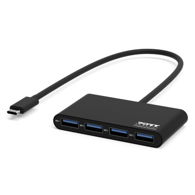 PORTDESIGNS Hub USB 3.0 - 4 Ports - Câble 30cm