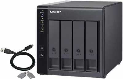  QNAP TR-004 4 Bay Desktop NAS Expansion - Optional Use as a Direct-Attached Storage Device 