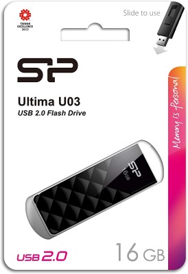 SILICON POWER Clé USB 2.0 Ultima U03 - 16 GB - Noir