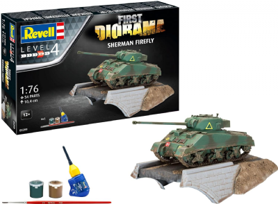 Maquette diorama char Sherman Firefly Revell 1/76
