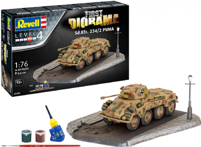 Revell-03298 Diorama Set-Char SD.Kfz. 234/2 Puma Maquette, 03298, Incolore 