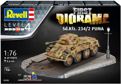 Revell-03298 Diorama Set-Char SD.Kfz. 234/2 Puma Maquette, 03298, Incolore 