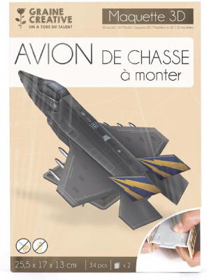 Puzzle 3D avion F35 – maquette 34 pièces