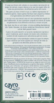 Cayro - Toupie - + 8 Ans - Boîte Style rétro et Sac en Tissu  - Fabriqué en Bois - pour 1 Joueur 