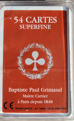 Cartes à jouer superfines (54 cartes) – boite cristal