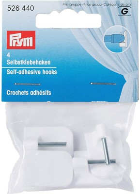 Prym - Crochets Adhésifs Pour Tringle De Vitrage Extensibles