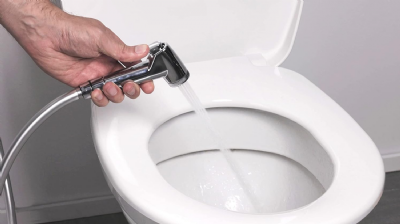 Kit Hygiène WC Douchette + Robinet 3 voies + Flexible + Support Mural NOYON & THIEBAULT, lisse