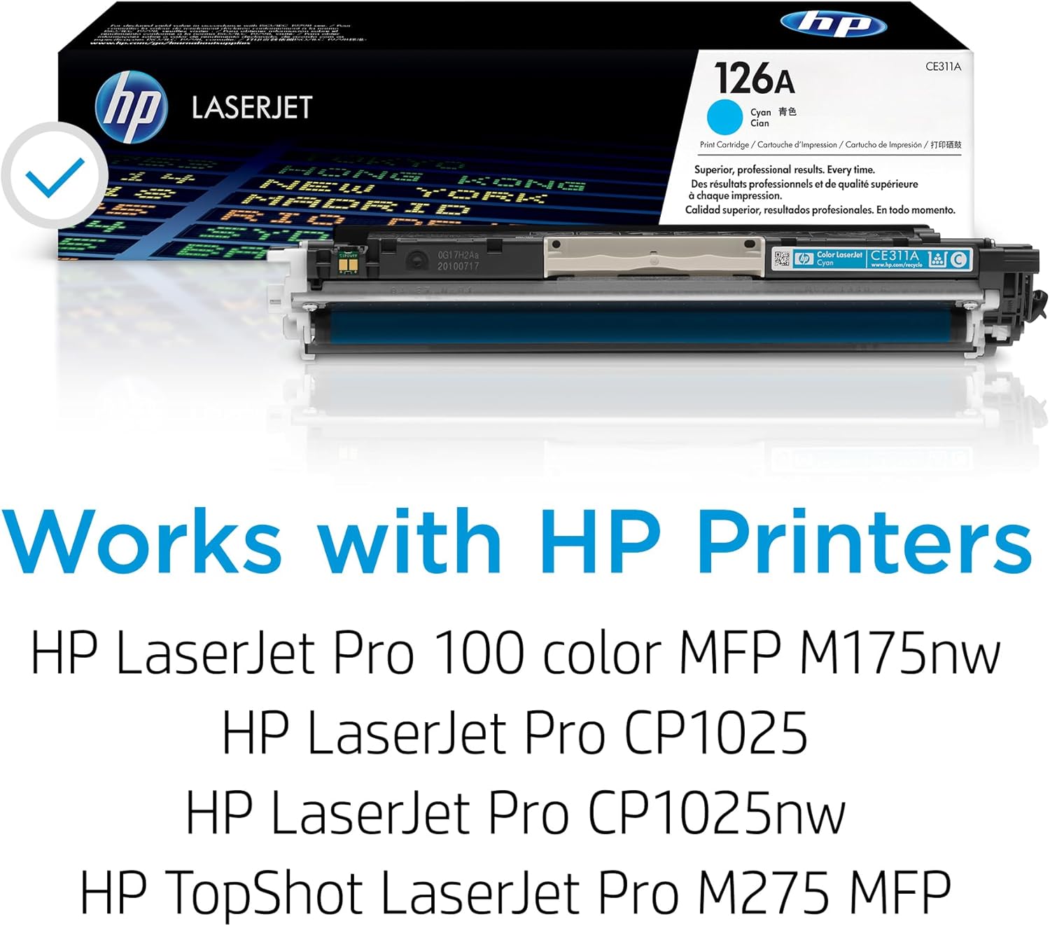 Toner cyan HP 126A CE311A pour LaserJet Pro CP1025 et M175
