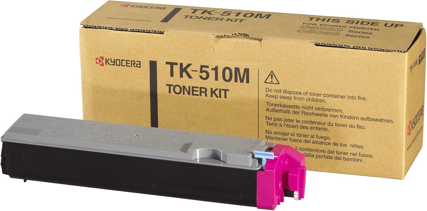Kyocera TK 510M  Kit toner - 1 x Magenta - Ref 1T02F3BEU0 : 8000 Pages, Consommable de Marque Kyocera